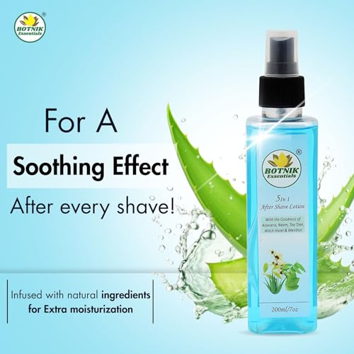 Image of 5 in1 After Shave Lotion for Men- 200ML with Aloevera, Neem, Tea tree oil, Witch hazel & Menthol
