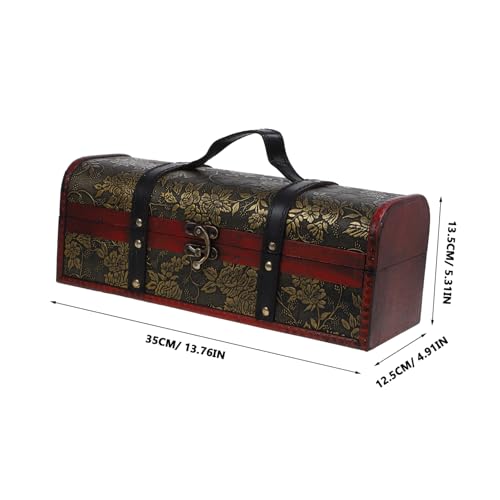 Caja de madera para vino con diseño retro y estructura sólida para protección en casa 2