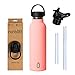 Botella Agua Térmica en Acero Inoxidable con Recubrimiento Interno Cerámico. Sin Sabor Metálico. Incluye Tapón de Recambio. Color (A600 Flamenco)