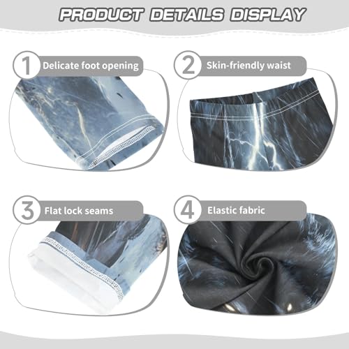 Wolf Animal Girls Casual Leggings for Kids Printed Long Pant Bottoms Stretch and Soft3