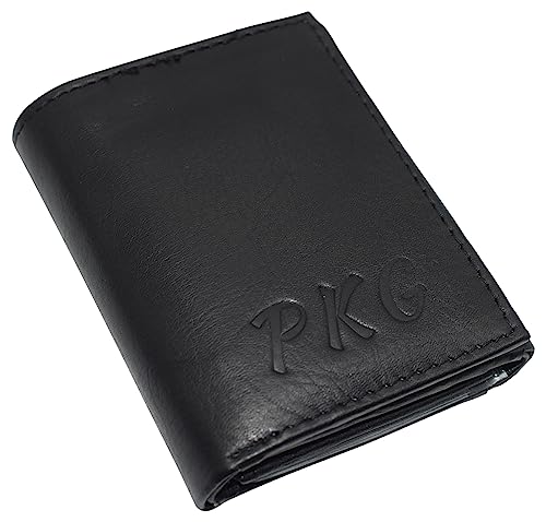 Personalized Wallet Mens RFID Blocking Premium Leather Classic Trifold Wallet Gift Box