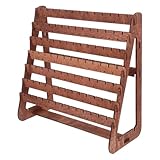 SHINEOFI Soporte de Madera Vintage para Pendientes Organizador de Joyas Capacidad para Varios Pares Exhibidor Compacto para Tocador y Estantes Expositor Artesanal para Mujer