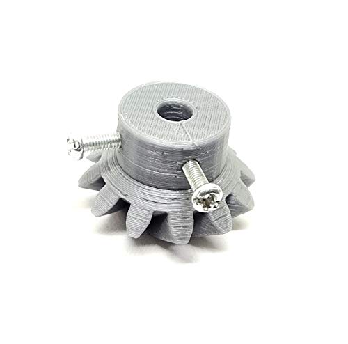 Image of INVENTO 2pcs 3D Printed Right Helical Plastic Bevel Gear 12 Teeth, 33mm dia, 10mm Width, 6mm hole, 2.5 Module for DIY Projects