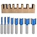 BIGP 8 Stück 8mm Schaft Nutfräser, 5mm 6mm 8mm 10mm 12mm 14mm 18mm 20mm Gerades Fräser-Set, Fräsfräser-Bits für Holzbearbeitung, Rillenmeißel-Bits