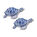 Bothyi 2 Pieces Turtle Toilet Bolt Covers Sea Turtle Toilet Bolt Creative Gift Statues Accessories Resin for Coastal Decoration
