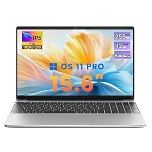 Azeyou Computadora portátil, portátil de 15.6 pulgadas, CPU de cuatro núcleos Alder Lake-N95 (hasta 3.4 GHz), 12 GB RAM 256 GB SSD, 1080P FHD portátil, OS11 Pro, función completa tipo C, 2.4G/5G WiFi, BT5.0, USB 3.0