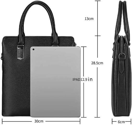 crossbody bag Leather Laptop Vertical Briefcase For Men Waterproof image 4