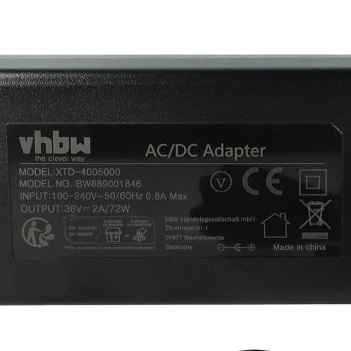 Chargeur batterie Li-Ion 36V vélo électrique compatible Bosch PowerPack 400 vhbw - 5