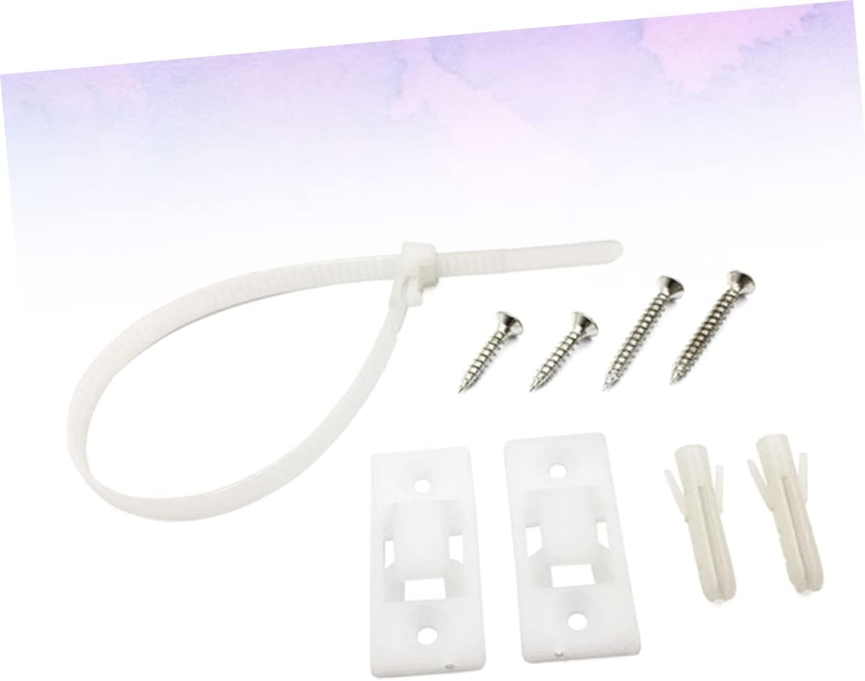 Garneck 10set Childproofing Furniture Anchors Plastic Buckle Straps Home Safety Kit Wall-mounted Straps for Proofing
