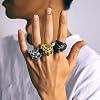 U7 Men's Animal Rings Stainless Steel Punk Rock Biker Gift Dragon/Tiger Head Ring, Gold/Silver/Black Color