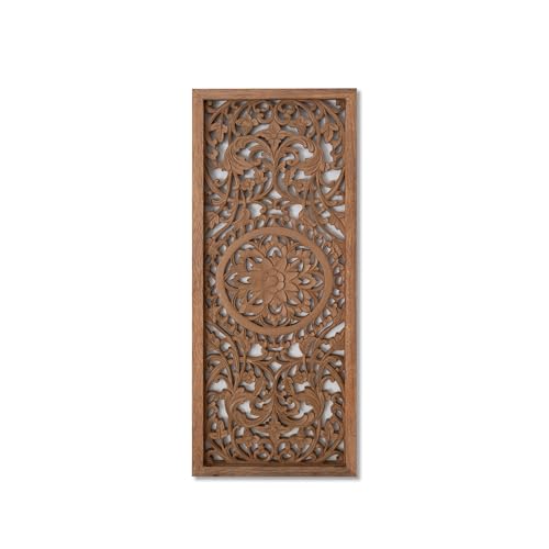 Amara Boho Carved Wood Wall Art