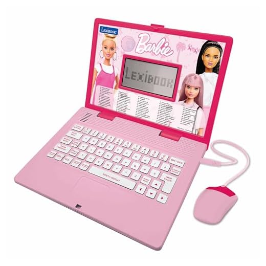 Lexibook, Barbie, Portatile educativo e bilingue in Inglese/Italiano, Giocattolo per Bambini con 124 attività per Imparare, Giochi e Musica, Rosa, JC598BBi5