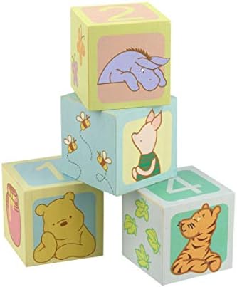 Orange Tree Toys Classic Winnie the Pooh Toys - Counting Blocks, Montessori Wooden Puzzles - Early Development & Activity Toys, Educational Toddler Puzzles - Official Licensed Winnie the Pooh Gifts