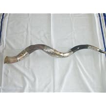 Evangelical Christian Kudu Shofar - 36"-40" Yemenite Style with Sterling Silver Plating