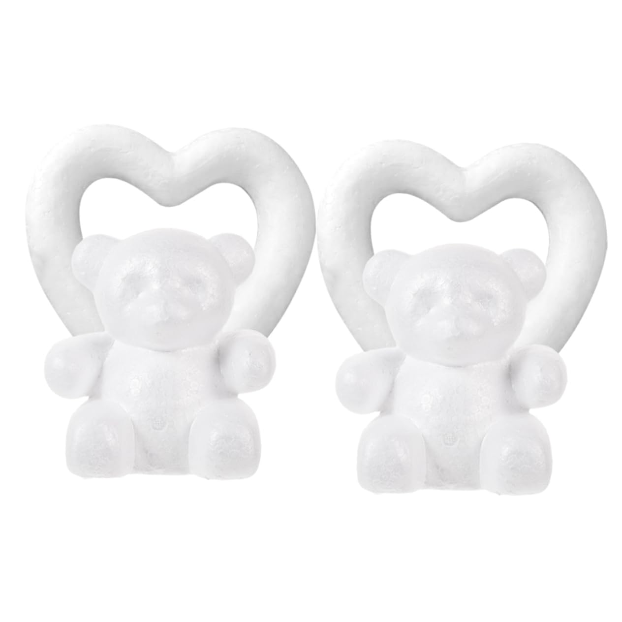 DOITOOL 3 Ensembles Modèles Mousse Ours À Décorer Kits Créatifs pour Bricolage Projets Artisanaux Mousse Blanche pour Activités Manuelles 4 Pièces * 3