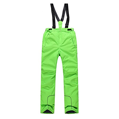 Phibee Boys' Waterproof Breathable Polyester Snowboard Ski Pants Green 6X #TOP17
