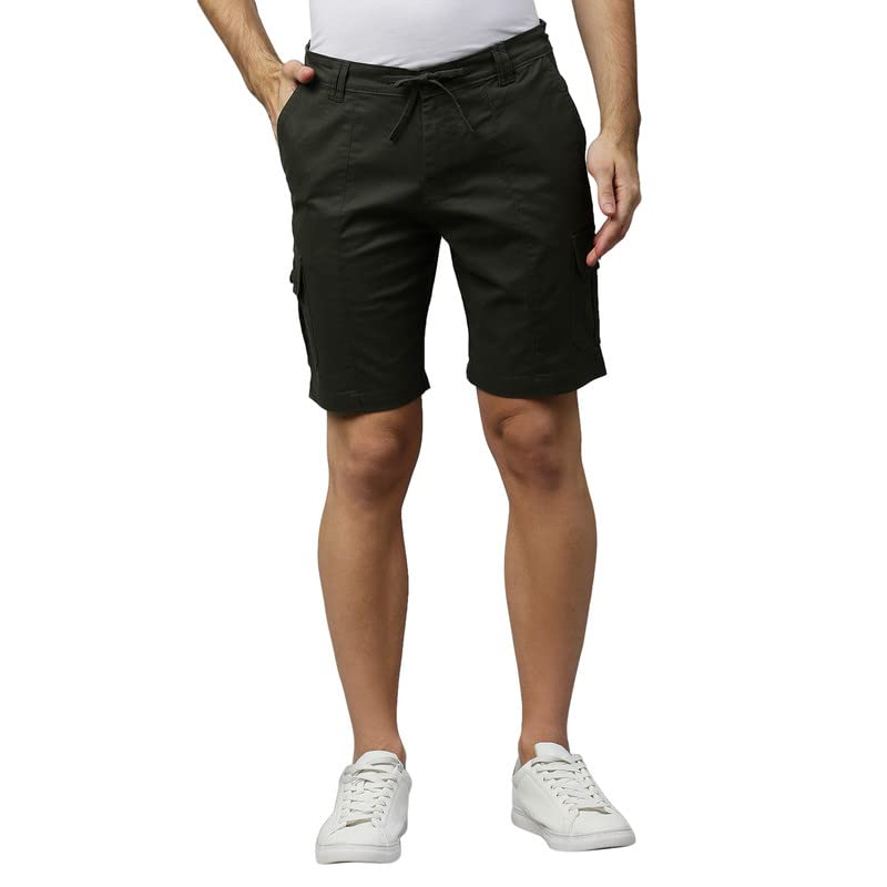 Image of Hubberholme Men Cargo Shorts - Lightweight Regular Fit Lounge Shorts - Stretchable Pure Cotton Shorts for Men's Sports, Short with Pocket for Running /Gyming Athleisure Shorts with Extra Comfort