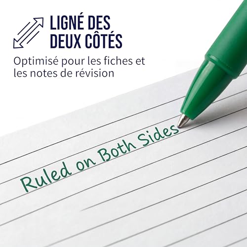 Fiches Bristol A7 Lignées Blanches 500 Flashcards Organisation Notes et Apprentissage - 5