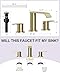 Homevacious Brushed Gold Bathroom Faucet 3 Hole 8 Inch Widespread Waterfall Bathroom Sink Faucets 2 Handles with Pop-up Drain and Supply Lines for Bath Vanity Commercial Lavatory Rv Restroom