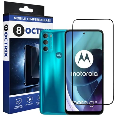 Image of Military-Grade Tempered Glass for Moto G62 / G32 / G73 / G53 / G31 / G41 / G71 5G / G42 / G14 with Edge to Edge Coverage - Case Friendly, with Installation Kit(Pack of 1)