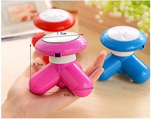MINI MASSAGEADOR PORTÁTIL A PILHA OU USB COM 3 PONTOS RELAXANTE