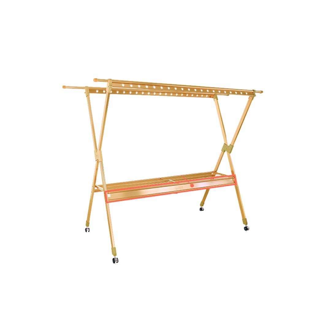 Étendoir à linge balcon télescopique or et portant vêtements pliable