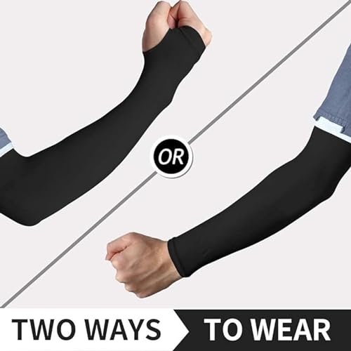 Image of Yuneek Arm Sleeves For Men & Women UV Sun Protection, UPF 50 Cool Arm Hand Cover Unisex For Bike ride,Golf,cricket,cycling,yoga,gym Sports