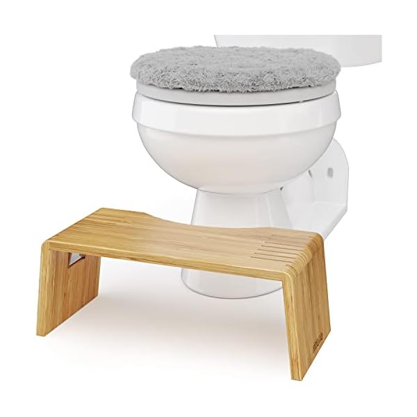 Squatty Potty Oslo Falten Bambus Toilette Hocker - 7-Zoll zusammenklappbar Badezimmer Hocker zum Erwachsene und Kinder… – Bild 17