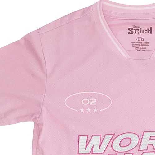 Image of Disney Lilo & Stitch Girls Soccer Jersey Sports Graphic Shirt Soccer Fan Athletic Apparel