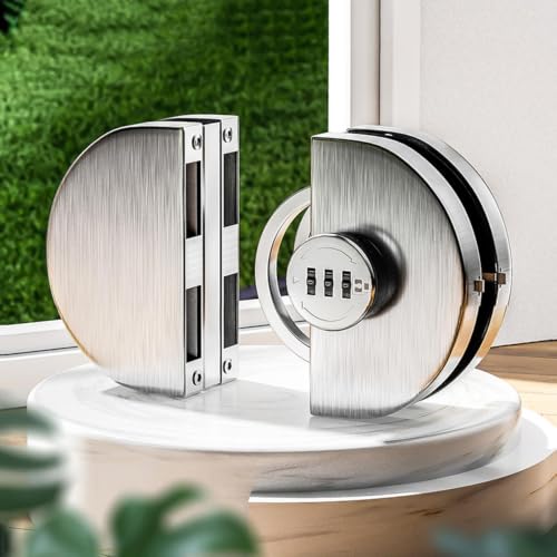 Cerradura de puerta corredera de vidrio sin taladro para terrazas y hogares modernos 4