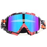 Gafas de moto ajustables, fáciles de ajustar, la correa antideslizante se adapta a cualquier tamaño de cabeza, puedes ajustarla según el tamaño de tu casco o si quieres ponerte las gafas en el casco.