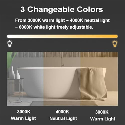 Miroir demi-lune antibuée intelligent rétroéclairé led 122 cm - 6