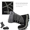 VTASQ Snow Boots Womens Waterproof Warm Fur Lined Ankle Boots Anti-Slip Ankle Boots Mid Calf Hiking Outdoor Lightweight Snow Shoes Grey 5.5UK #4