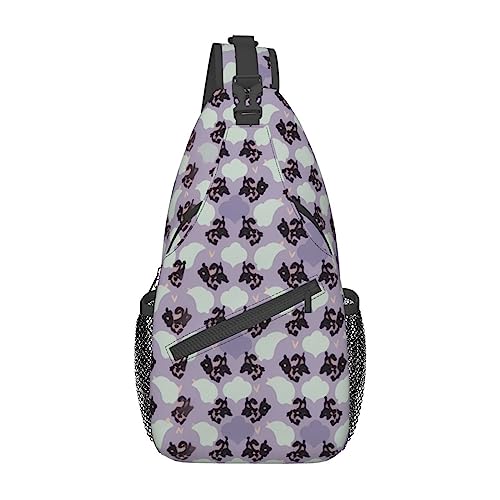 Sac à bandoulière Haunted Mansion sac de poitrine de voyage et randonnée daypack noir