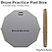 Voxlumia 8 Inch Portable Drum Practice Pad - Triple-Layer Professional Quiet Design with Non-Slip Base | Ideal for Drum Kit Practice, Rhythm Training, Home & Travel Use