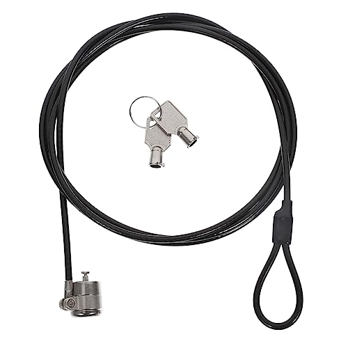 OSALADI ノートパソコン用ロックケーブル 1.8m セキュリティケーブル ノートブックロック 盗難防止 コンピュータアクセサリ 家庭用 360度回転可能