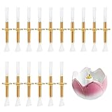 PH PandaHall 20pcs Fiberglass Wicks with Brass Tube 2.2 Inch Tube Wick Holder Replacement Fiberglass Torch Wicks Fiberglass Candle Wick Metal Wick Holders for Oil Lamps Candles Lamp Lantern Making