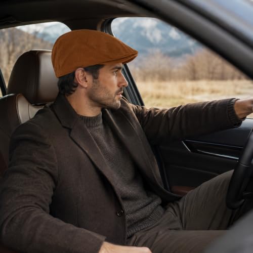 Image of 3Pcs Men's Newsboy Caps Cotton Cooling Hat Adjustable Flat Cap for Men