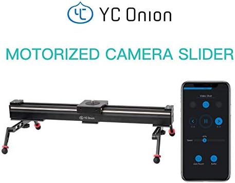 Camera Slider Motorized Set Aluminum Alloy Dolly Rail for camera DSLR MILC Time Lapse and Video Shot 19.7in/50cm - by YC Onion