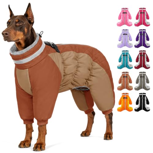 AOFITEE Full Body Dog Coat Waterproof Dog Winter Jacket for Large Dogs XXL