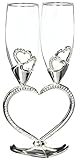 Unik Occasions Heart Shaped Toasting Glasses