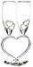 Unik Occasions Heart Shaped Toasting Glasses