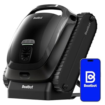 Beatbot AquaSense 2 Aspirador de pó robótico sem fio, estacionamento de superfície inteligente, limpeza de linha de água de passagem dupla, limpa piso, paredes e linha de água, piscinas acima e no