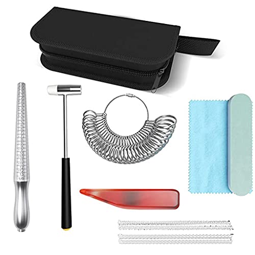 ✪ Ring Size Measurement Tool Set Ring Measurement And Finger Size Mandrel With Polishing Cloth For Jewelry Measurement #TOP1