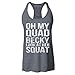 Shop4Ever Oh My Quad Becky Look At Her Squat Women's Racerback Tank Top Gym Tank Tops Small Charcoal 0