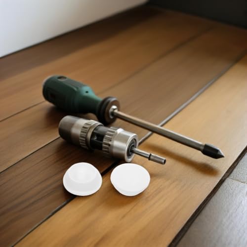 Insertos cilíndricos impermeables con tapas metálicas para sellar orificios de muebles 8