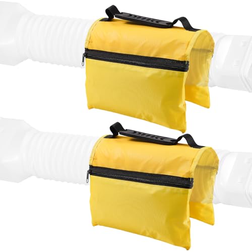 Image of 2pcs RV Sewer Weight Bag, Sewer Hose Support, RV Hose Fastening Device with Zipper Camper Sewer Accessories to Decrease Accidental Spillage and Prevents Waste Lines from Dislodging