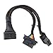 OBD2 Male to Dual Female Elbow Extension Cable with 16pins Available to Connected 1 in 2 Converted OBD 2 Extender Adapter(Red)
