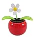 Set of 3 ~ 1 Pink Daisy+ 1 Orange Daisy+ 1 White Daisy in Assorted Colors Pots Solar Toy Great Birthday Easter Gift Car Dashboard Office Desk Home Decor