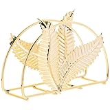 Metal Servilletero Servilletero con diseño de hojas, servilletero papel, escritorio for restaurante, dorado